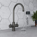 Design+ Swan 4 in 1 Gun Metal Grey Boiling Hot Water Tap