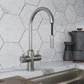 Design+ Flex 4 in 1 Brushed Nickel Boiling Hot Water Tap