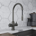 Design+ Flex 4 in 1 Gun Metal Grey Boiling Hot Water Tap