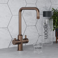 Design+ Square 4 in 1 Brushed Copper Boiling Hot Water Tap