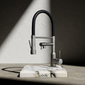 Wodar Dual Flex Hose Kitchen Sink Mixer Brushed Nickel