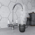 Holborn Traditional 3 in 1 Chrome White Handle Boiling Hot Water Tap