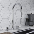 Knightsbridge Deck Mount Traditional 4 in 1 Pull Out Chrome White Handle Boiling Hot Water Tap