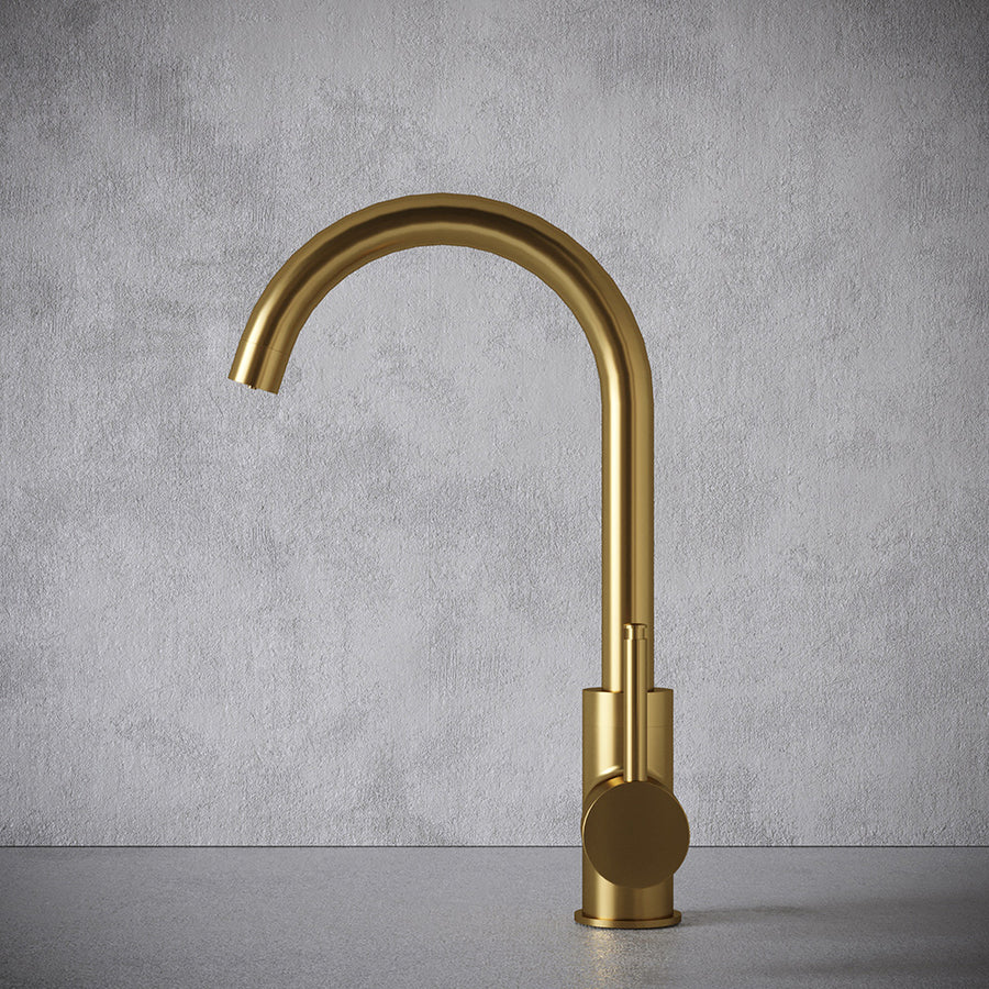 Sleek 3 in 1 Brushed Gold Boiling Hot Water Tap