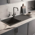 Wodarmite Granite Composite Single Bowl & Drainer - Grey