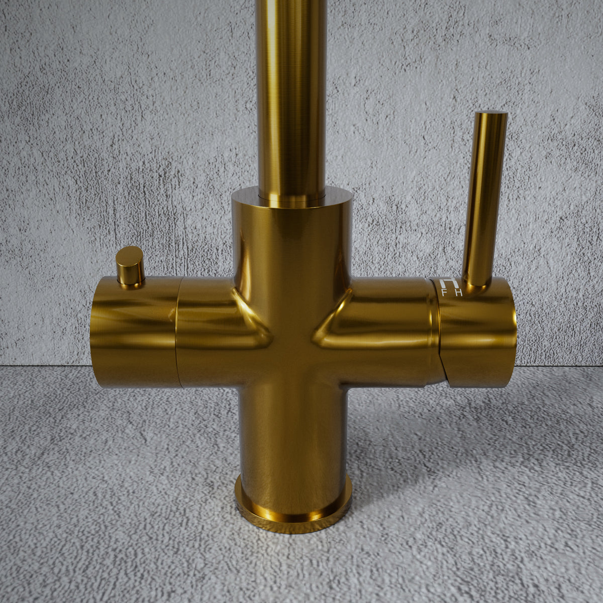Design+ 4 in 1 Brushed Gold Boiling Hot Water Tap