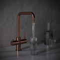 Design+ 4 in 1 Brushed Copper Boiling Hot Water Tap