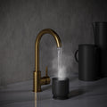 Sleek 3 in 1 Brushed Gold Boiling Hot Water Tap