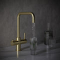 Design+ 4 in 1 Brushed Brass Boiling Hot Water Tap