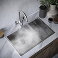 Wodar Stainless Steel 1.5 Bowl & Drainer - Brushed Nickel