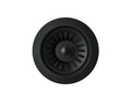 Wodar 90mm kitchen strainer waste with rectangular overflow plate - Matt Black