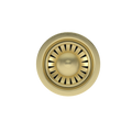 Wodar 90mm kitchen strainer waste with no overflow plate - Brushed Brass