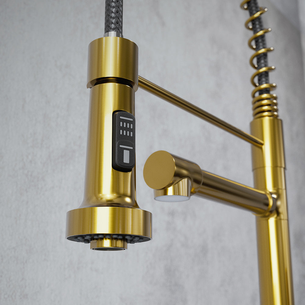 Pro Flex 3 in 1 Brushed Gold Hot Water Tap