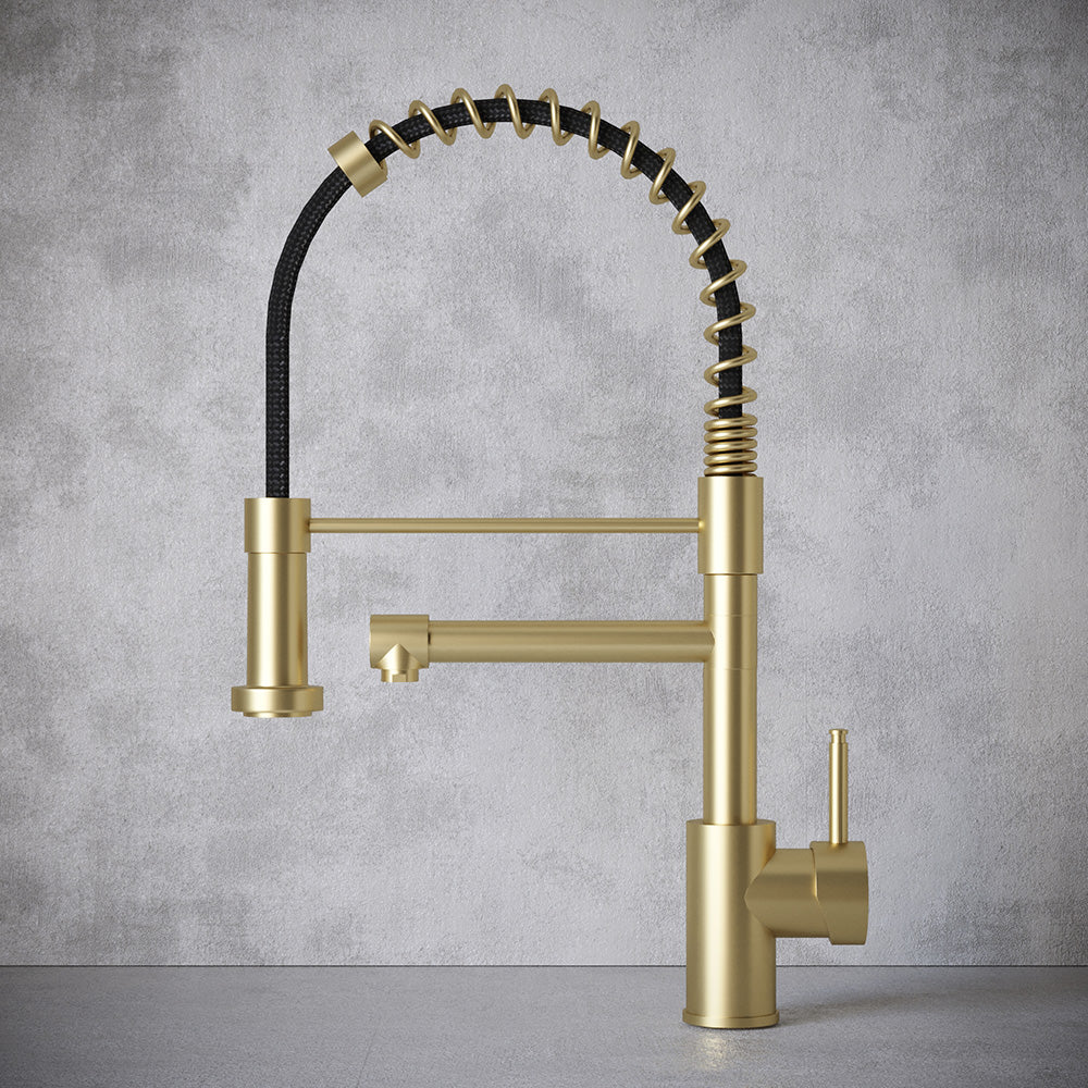 Pro Flex 3 in 1 Brushed Brass Boiling Hot Water Tap