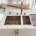 Kubik Stainless Steel 450 + 240 Undermount Set - Brushed Copper