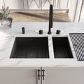 Kubik Stainless Steel 450 + 240 Undermount Set - Matt Black
