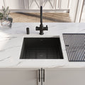 Wodar Kubik Stainless Steel 450 x 450 Single Bowl & Waste - Matt Black