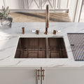 Wodar Kubik Stainless Steel 1.5 Bowl Sink 600 × 450 - Brushed Copper