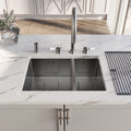 Wodar Kubik Stainless Steel 1.5 Bowl Sink 600 × 450 - Brushed Nickel / Steel