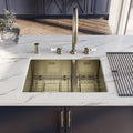 Wodar Kubik Stainless Steel 1.5 Bowl Sink 600 × 450 - Dark Brass