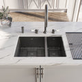Wodar Kubik Stainless Steel 1.5 Bowl Sink 600 × 450 - Gun Metal Grey