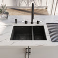 Wodar Kubik Stainless Steel 1.5 Bowl Sink 600 × 450 - Matt Black