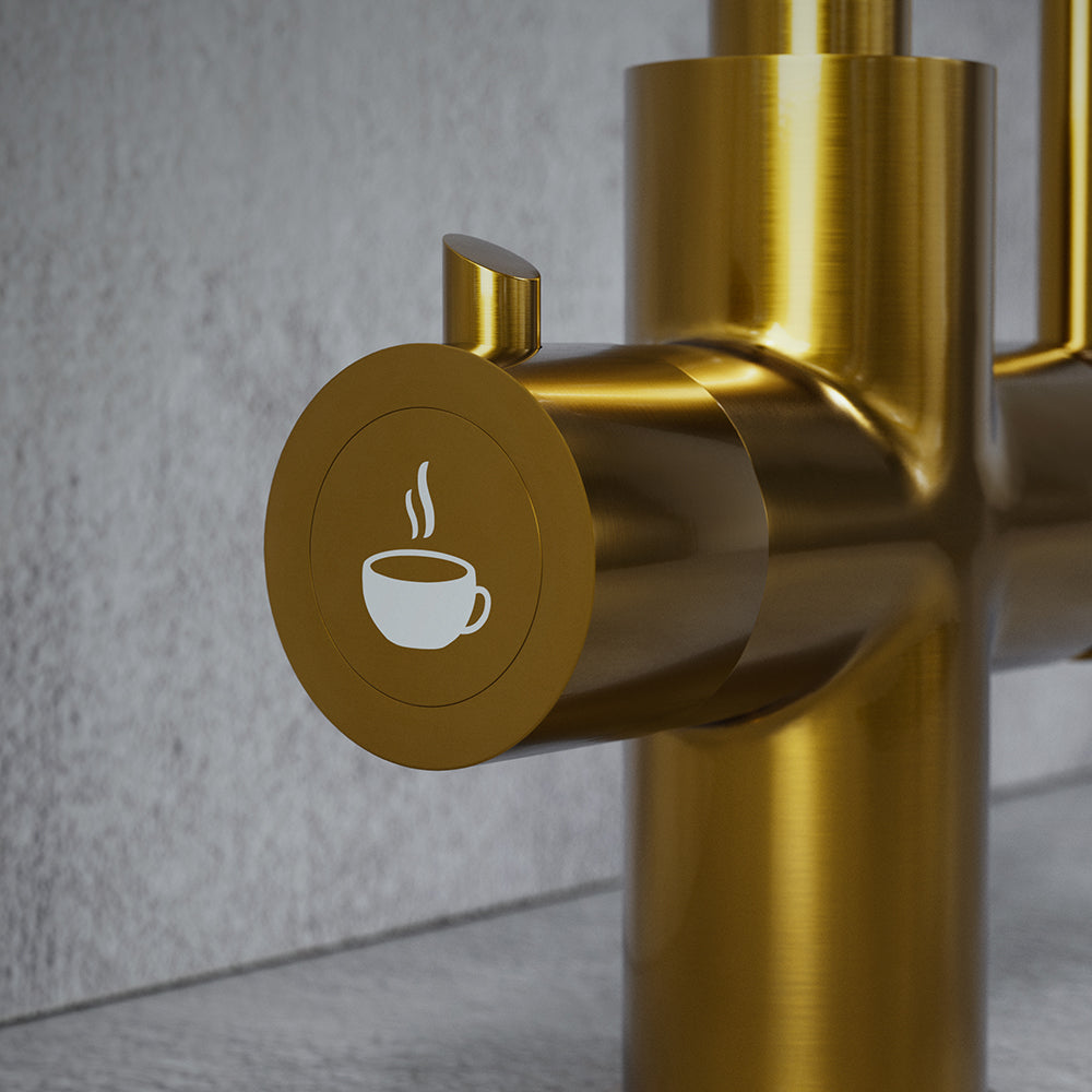 Design 3 in 1 Brushed Gold Boiling Hot Water Tap