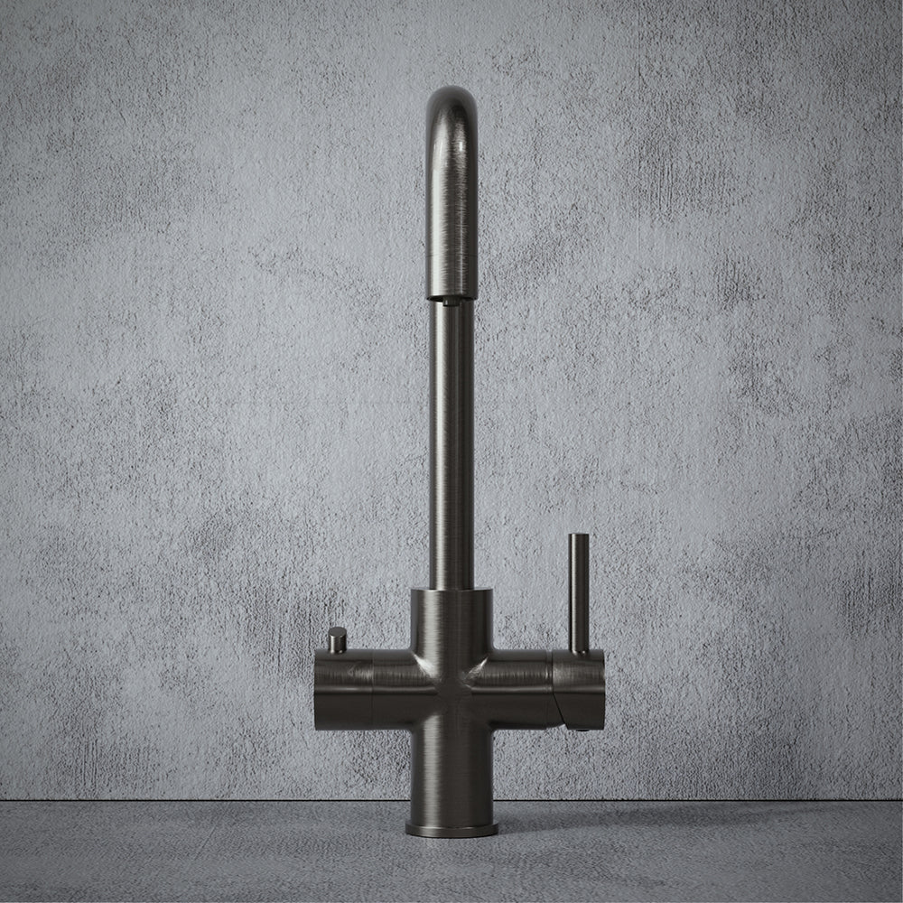 Design+ 4 in 1 Brushed Steel Boiling Hot Water Tap