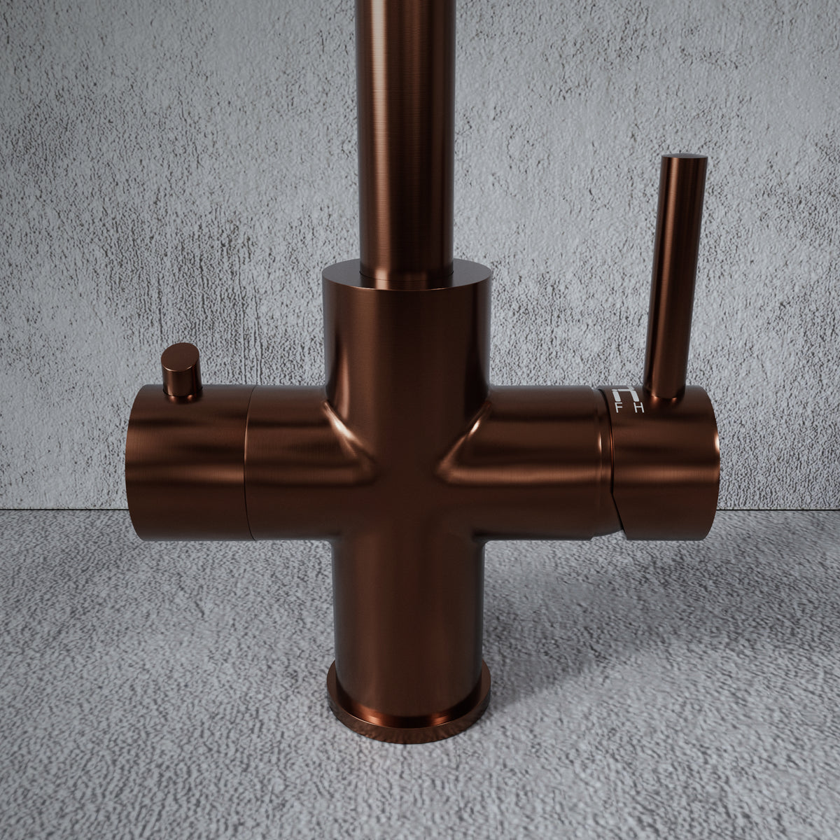 Design+ 4 in 1 Brushed Copper Boiling Hot Water Tap