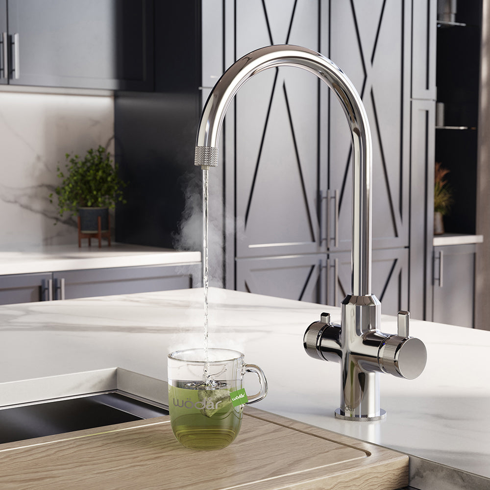 Design+ Swan 4 in 1 Chrome Boiling Hot Water Tap