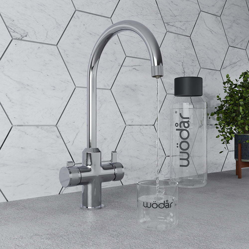 Design+ Swan 4 in 1 Chrome Boiling Hot Water Tap
