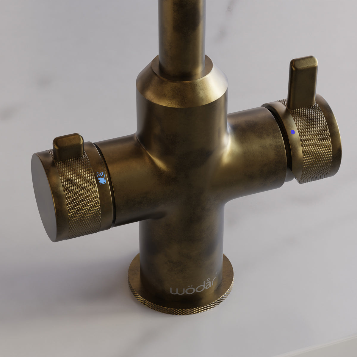 Design+ Swan Neck 4 in 1 Aged Brass Boiling Hot Water Tap – Wodar
