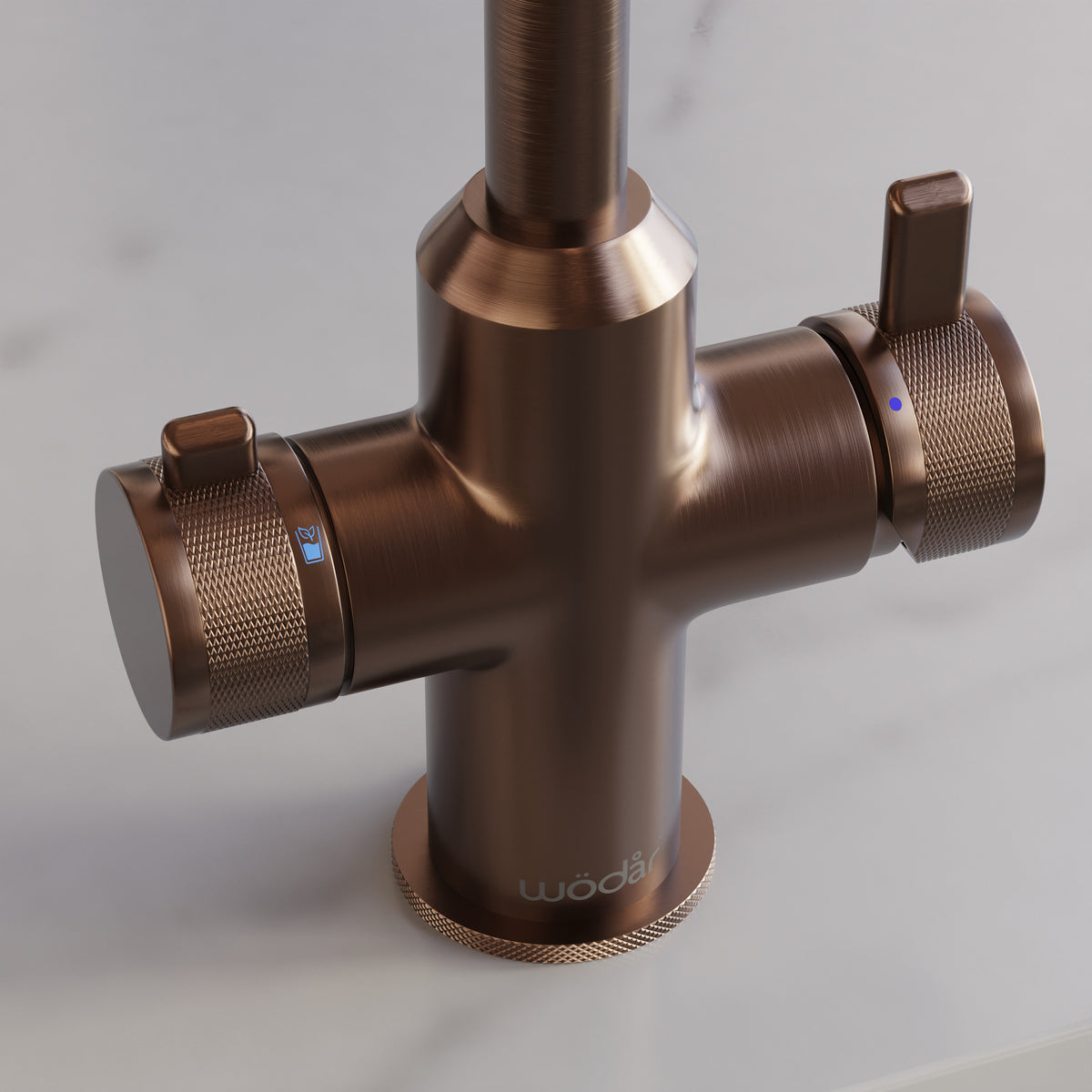 Design+ Swan Neck 4 in 1 Brushed Copper Boiling Hot Water Tap