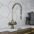 Design+ Flex 4 in 1 Dark Brass Boiling Hot Water Tap
