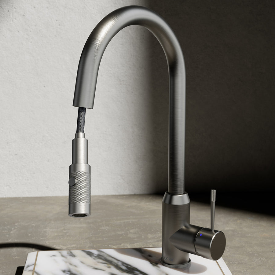Wodar Flex Pull Out Kitchen Sink Mixer Brushed Nickel