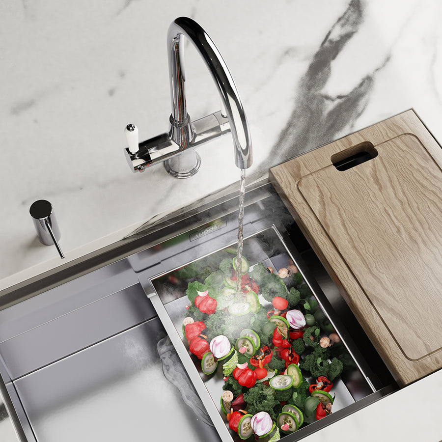 Wodar Integrated Soap Dispenser - Chrome