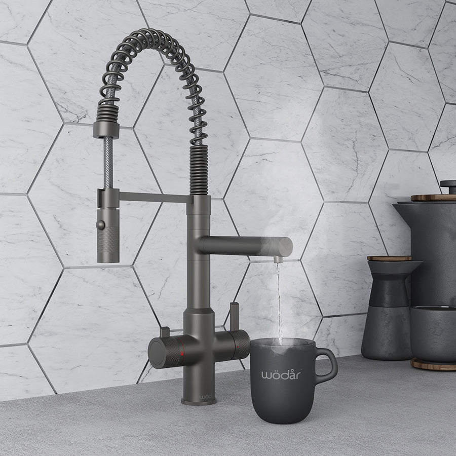 Gunmetal Grey Boiling Hot Water Taps