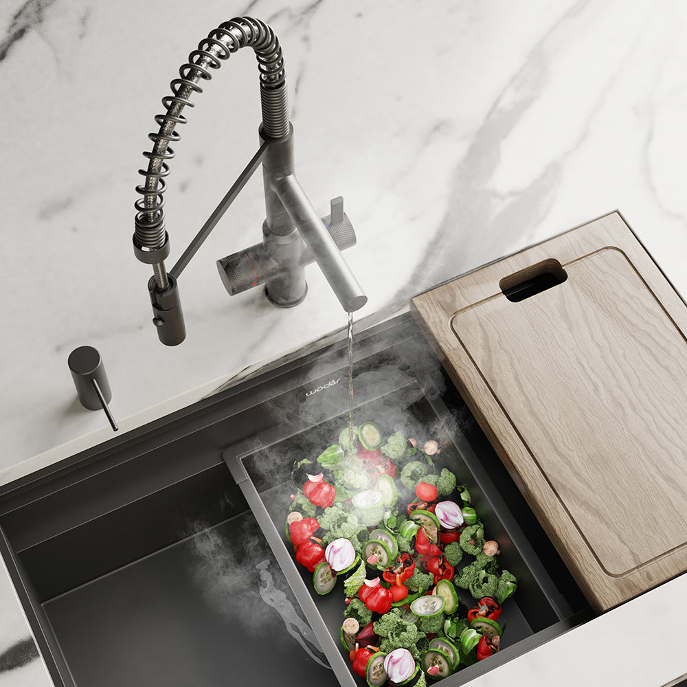 Pro Flex 3 in 1 Gun Metal Grey Boiling Hot Water Tap