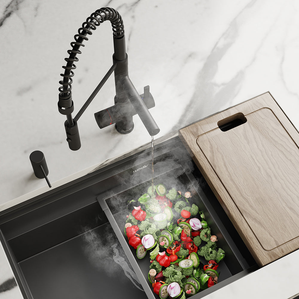 Pro Flex 3 in 1 Matt Black Boiling Hot Water Tap