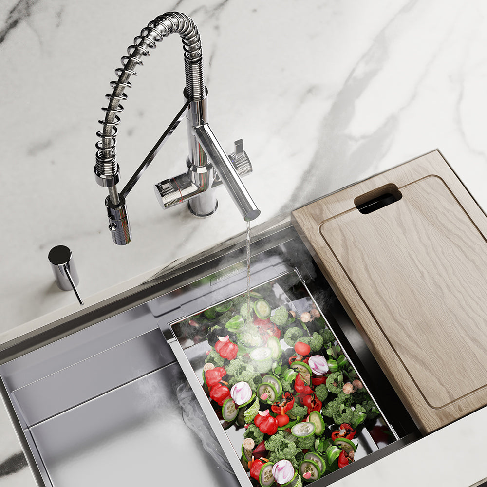 Pro Flex 3 in 1 Polished Chrome Boiling Hot Water Tap