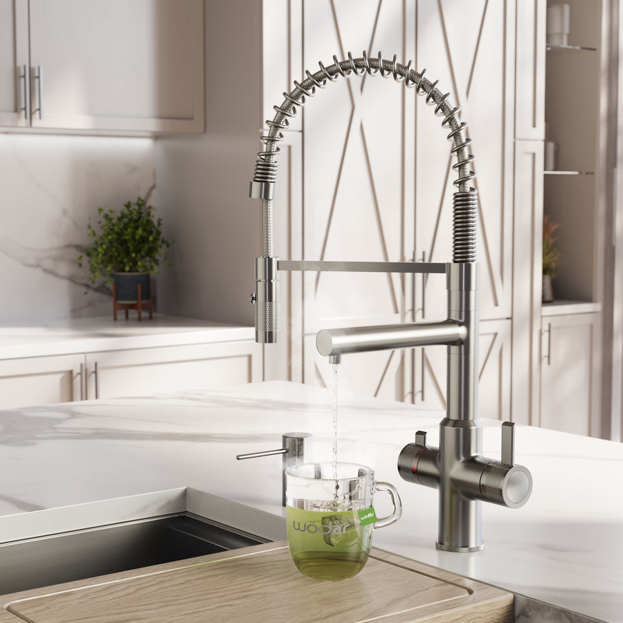 Pro Flex 3 in 1 Brushed Nickel Boiling Hot Water Tap