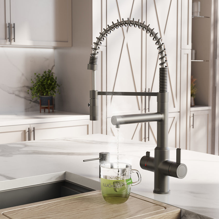 Pro Flex 3 in 1 Gun Metal Grey Boiling Hot Water Tap