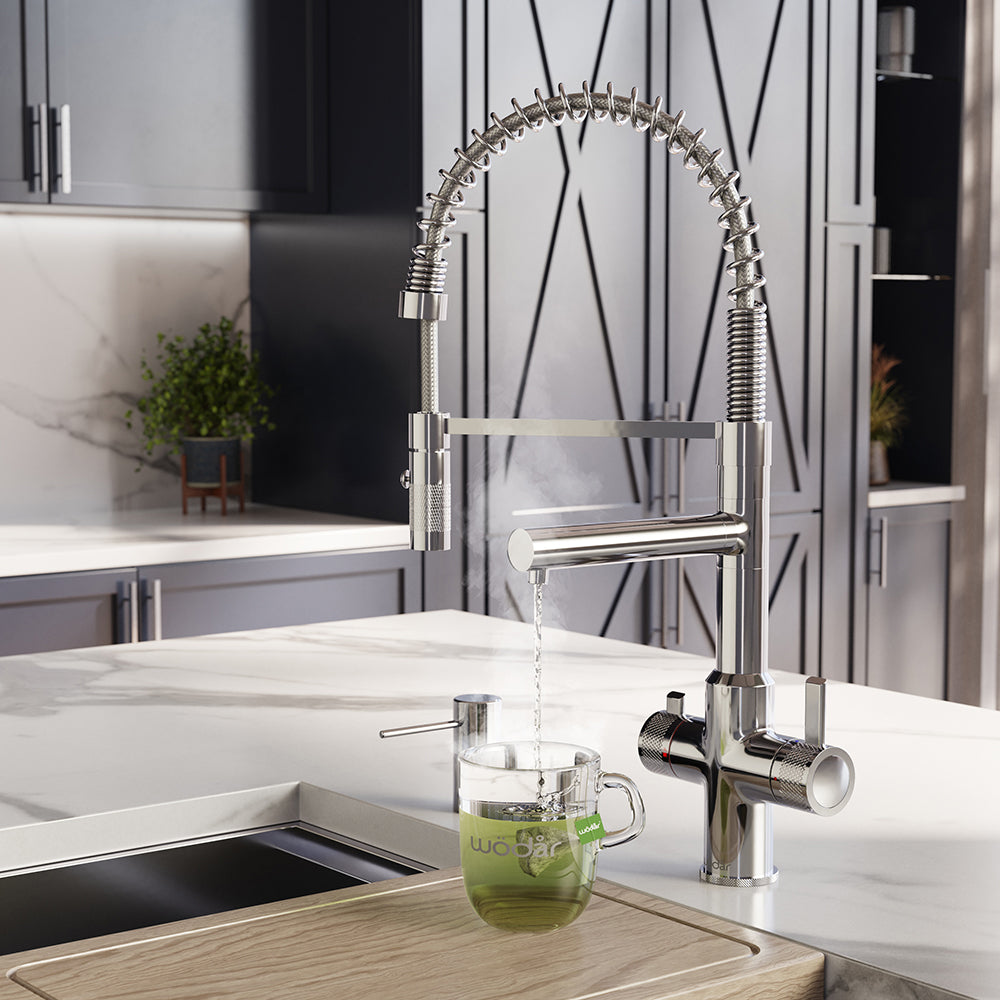Pro Flex 3 in 1 Polished Chrome Boiling Hot Water Tap