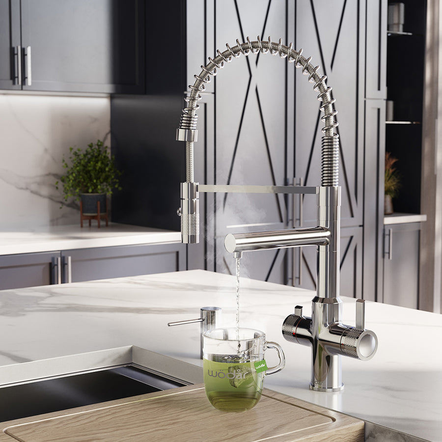 Pro Flex 3 in 1 Polished Chrome Boiling Hot Water Tap