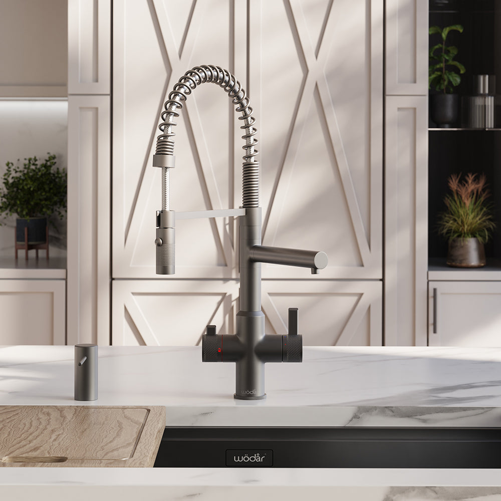 Pro Flex 3 in 1 Gun Metal Grey Boiling Hot Water Tap