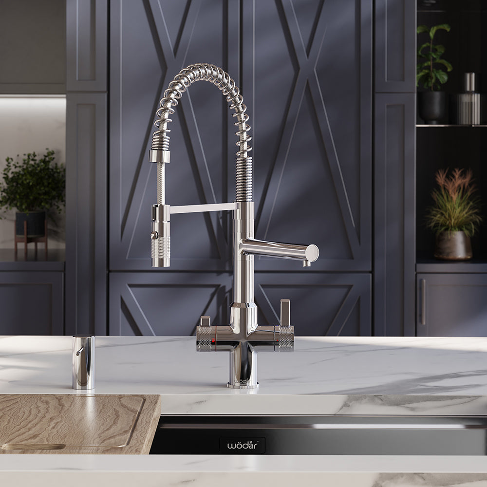 Pro Flex 3 in 1 Polished Chrome Boiling Hot Water Tap