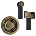 Wodar Kitchen Basket Strainer Waste & Overflow Kit - Aged Brass