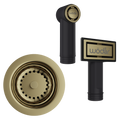 Wodar Kitchen Basket Strainer Waste & Overflow Kit - Brushed Brass