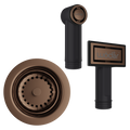 Wodar Kitchen Basket Strainer Waste & Overflow Kit - Brushed Copper