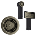 Wodar Kitchen Basket Strainer Waste & Overflow Kit - Dark Brass